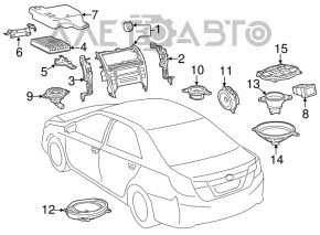 Динамик дверной передний левый Toyota Camry v50 12-14 usa