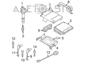 Modulul ECU al motorului VW Tiguan 09-17 FWD cu transmisie manuală