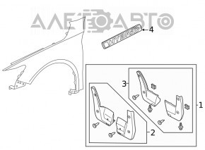 Bara de noroi din față dreapta Honda Accord 18-22 zgârieturi.