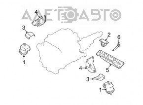 Perna motorului stânga Infiniti G37 3d 4d 06-09 2wd nou aftermarket TENACITY