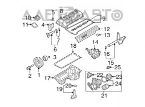 Corpul filtrului de ulei pentru BMW X5 E70 07-13 3.0 N55