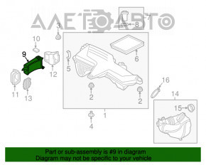 Воздуховод на воздухоприемник BMW F30 12-16 2.0T N20