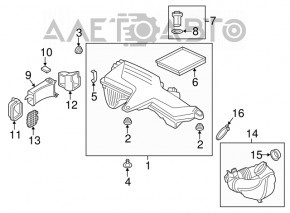 Воздуховод на воздухоприемник BMW F30 12-16 2.0T N20