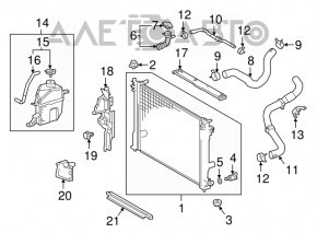 Deflectorul radiatorului dreapta Toyota Camry v70 18- LE\XLE