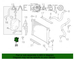 Deflector radiator stânga jos Toyota Camry v70 18- L\LE\XLE