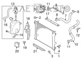 Deflectorul radiatorului stânga jos Toyota Camry v70 18- L\LE\XLE