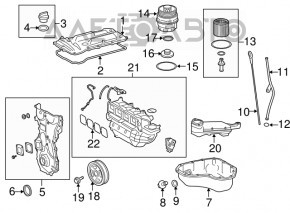 Colectorul de admisie pentru Toyota Camry v55 15-17 2.5 are prinderea ruptă.