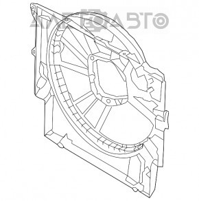 Difuzorul carcasei radiatorului gol BMW F30 12-16 N20 sub 600W