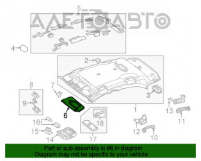 Козырек правый Mercedes CLA 14-19 черный, без крючка, надломана крышка