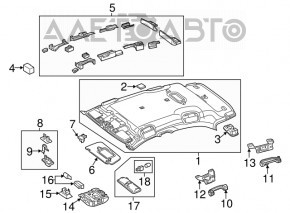 Козырек правый Mercedes CLA 14-19 черный, без крючка, надломана крышка