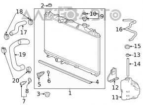 Radiator de răcire a apei pentru Honda Accord 18-22 2.0 hibrid, KOYORAD Japonia