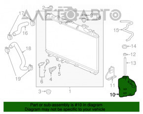 Расширительный бачок охлаждения Honda Accord 18-22 1.5T, 2.0Т, 2.0 hybrid