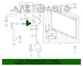 Патрубок охлаждения нижний Honda CRV 17-19 2.4