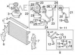 Conducta de racire superioara VW Jetta 11-18 USA 1.4T nou original OEM