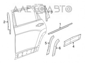 Capac usa spate stanga Jeep Cherokee KL 14-18, arc, structura, zgarietura, crapatura in montare