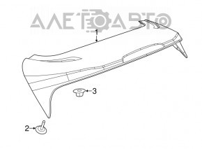 Spoilerul portbagajului Jeep Cherokee KL 14-18