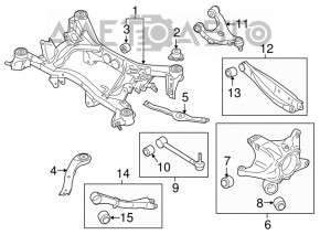 Capacul spate al barei de protecție dreapta pentru Subaru Legacy 15-19