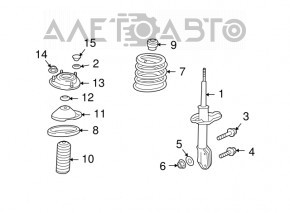 Suport amortizor asamblat față stânga Subaru Forester 08-13 SH