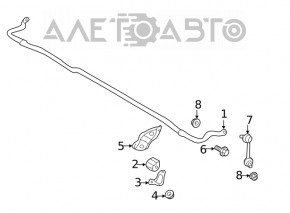 Bară stabilizatoare spate stânga Subaru Forester 19- SK nou OEM original