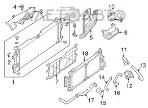 Rezervorul de expansiune al sistemului de răcire mare pentru Nissan Leaf 13-17 fără capac nou OEM original