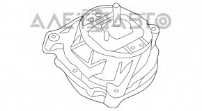 Подушка двигателя левая BMW F30 12-16 rwd N20