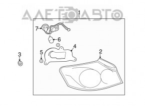 Lampa exterioară aripă dreaptă Infiniti G25 G35 G37 4d 06-14