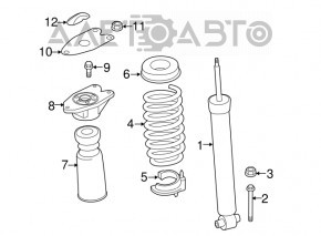 Suport amortizor spate dreapta BMW 3 F30 12-18 nou OEM original