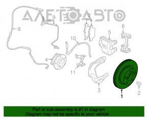 Placă de frână față dreapta BMW 3 F30 12-18