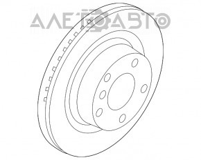 Disc frana spate dreapta BMW 3 F30 12-16 N20 RWD, pentru 1 piston nou original OEM