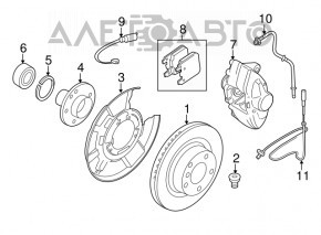 Capacul discului de frână din spate dreapta pentru BMW 335i e92 07-13, nou, original OEM