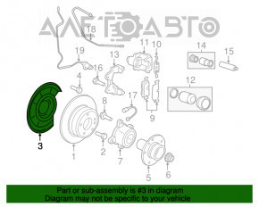 Capacul discului de frână din spate dreapta pentru BMW X5 E70 07-13, nou, original OEM.