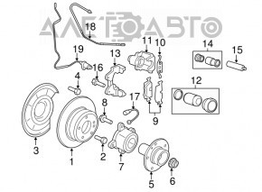 Capacul discului de frână spate stânga BMW X5 E70 07-13 nou OEM original