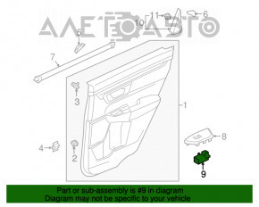 Controlul geamului electric din spatele stânga al Honda CRV 17-22 cu capac