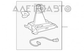 Накладка шифтера кпп Toyota Camry v55 15-17 usa SE, белая строчка, кожа черн, царапины