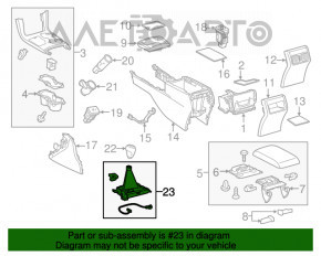 Capacul manetei de schimbare a treptelor de viteza pentru Toyota Camry v55 15-17 SUA SE, cusătură albă, piele neagră, zgârieturi