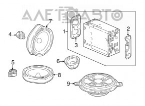 Difuzorul din spatele dreapta al Honda Insight 19-22