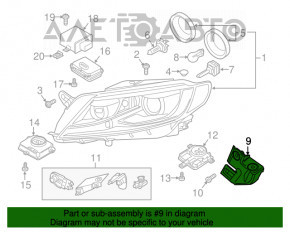 Suport far stânga VW CC 13-17, nou, neoriginal.