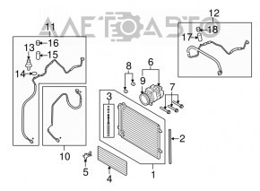 Bobina de aer condiționat condensator-compresor VW CC 08-17