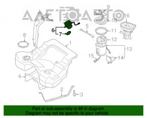 Capacul gurii de umplere a rezervorului de combustibil VW CC 08-17 tip 1