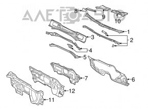 Grila stergatoarelor din plastic dreapta VW CC 08-17