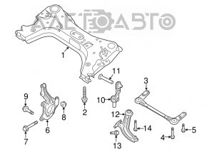 Capacul frontal stânga Nissan Sentra 13-19 1.6 1.8