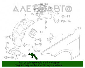 Suport aripa față stânga jos BMW 3 F30 12-18