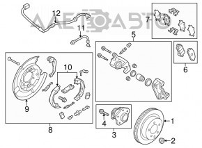 Capac de protecție spate dreapta Nissan Leaf 11-17