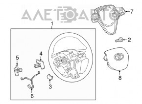 Volanul gol al Toyota Camry v70 18- LE negru.