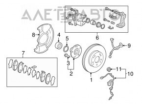 Placă de frână față stânga Honda HR-V 16-22