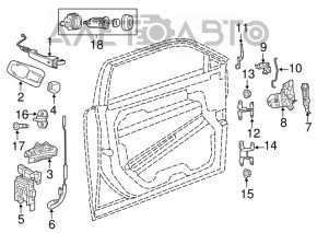 Capacul mânerului exterior al ușii din spate dreapta pentru Dodge Journey 11- crom