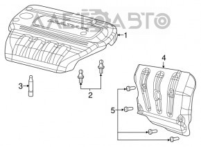 Накладка двигателя Dodge Dart 13-16 2.4