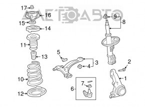 Amortizor fata stanga Toyota Solara 2.4 04-08 nou original OEM