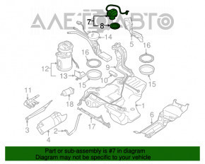 Capacul gurii de umplere a rezervorului de combustibil Audi A4 B8 08-16