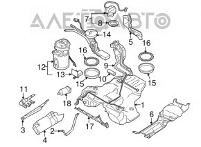 Capacul gurii de umplere a rezervorului de combustibil Audi A4 B8 08-16